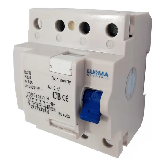 Dispositivo Interruptor Dr 4 Polos Dr 63a 300ma Tetrapolar