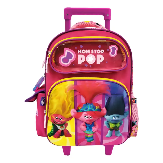 Mochila Poppy Trolls Kinder Con Carro Vs5411 Color Multicolor