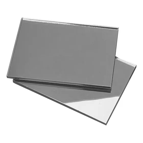 Placa De Acrilico Espejo Plata - 2mm Medida: 40x40cm