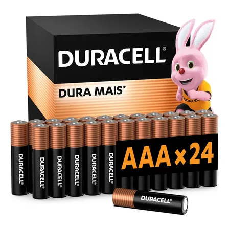 Pilha Alcalina Aaa Palito Duracell Com 24 Unidades