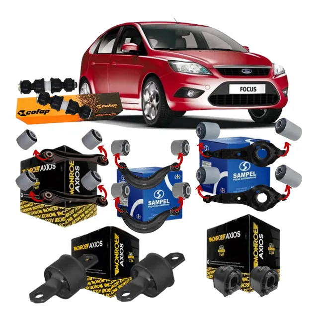 Kit 18 Buchas Suspensão Traseira Focus 2009 A 2013 Axios 