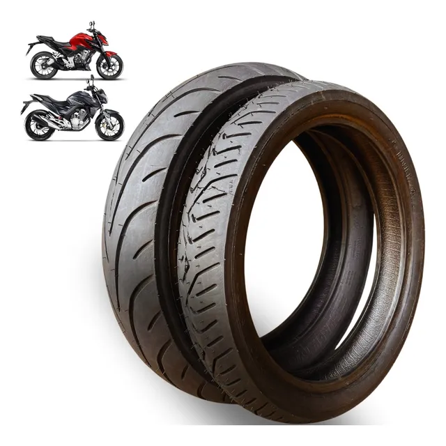 Par Pneus 100/80-17 + 140/70-17 Cb300 Fazer Twister Garantia