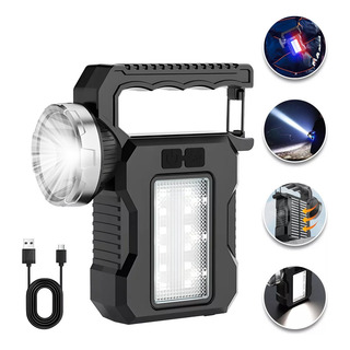 Linterna Led Solar Recargable Portátil Multifuncional Linterna Led Solar Recargable Portátil Multifuncional