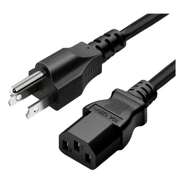 Cable Poder Pc Buena Calidad 1.80 Metros Calibre 3x18 Awg