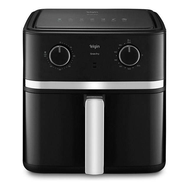 Fritadeira Elétrica Air Fryer Gran Fry Elgin - 8 Litros Preto 127v