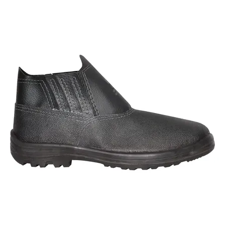Bota Botina Masculina Couro Trabalho Segurança Epi Bico Pvc