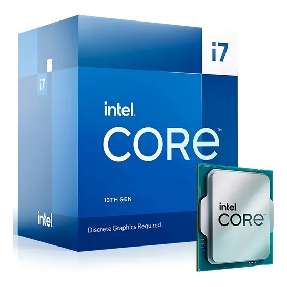 Procesador gamer Intel Core I7-13700f BX8071513700F de 16 núcleos y 5.2GHz de frecuencia