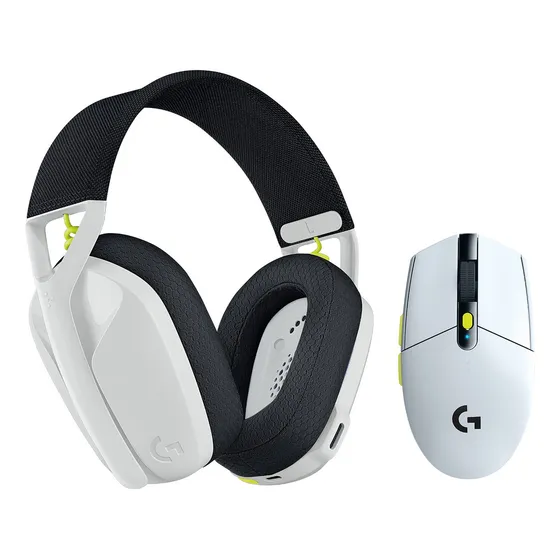 Audífono Logitech Serie G G435 + Mouse G305 Lightspeed Color Blanco Color De La Luz Na