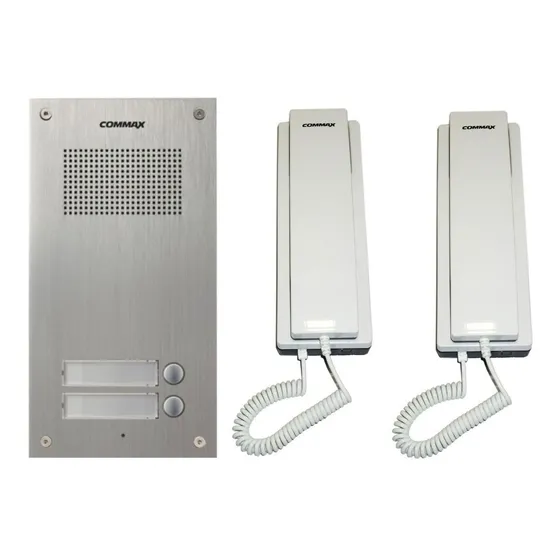 Portero Electrico Commax 2 Timbres Con 2 Telefonos + Fuente
