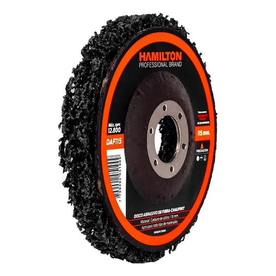Hamilton Abrasivos DE FIBRA GRUESA DAF115 Disco ideal para tareas de remoción de materiales.