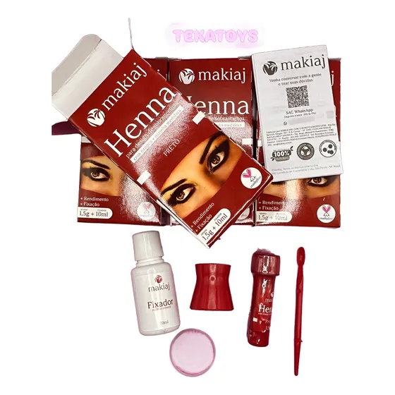 Henna Sobrancelhas Makiaj Ótima Fixação Profissional Tinta 1