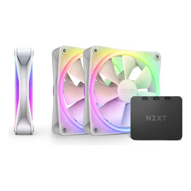 Kit 3 Ventiladores Nzxt F120 Rgb Duo Blanco Rf-d12tf-w1
