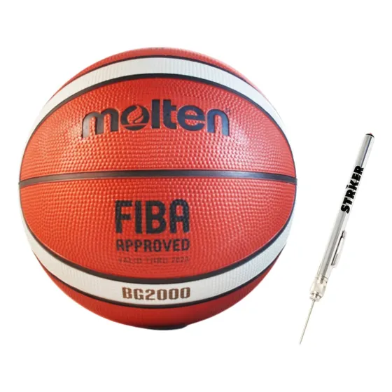 Pelota Básquet Molten B5g2000 Naranja + Medidor De Presión
