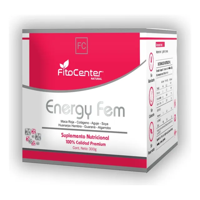 Energy Fem Fitocenter Natural Suplemento Nutricional 300g