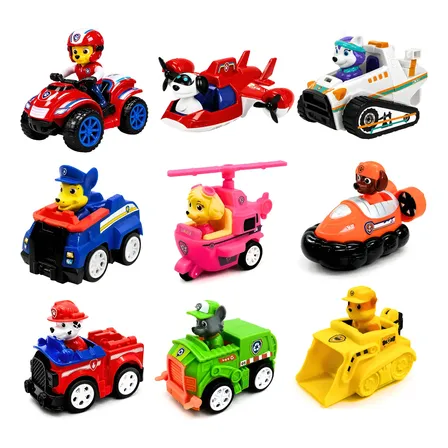 Kit Patrulha Canina 9 Carrinhos Fricção Brinquedos Coleção Kit 9