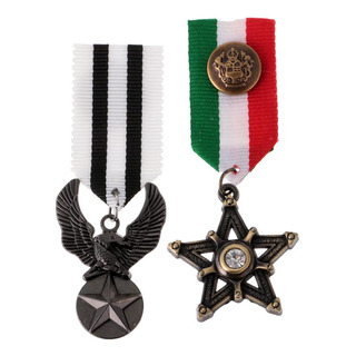 2 Piezas Steampunk Hombres Águila Estrella Insignia Broche 2 Piezas Steampunk Hombres Águila Estrella Insignia Broche