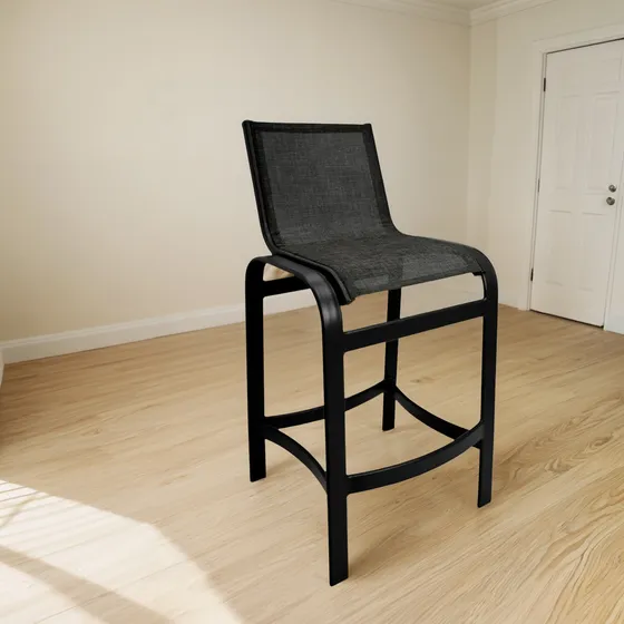 Banqueta Lótus 80cm De Alumínio E Tela Sling