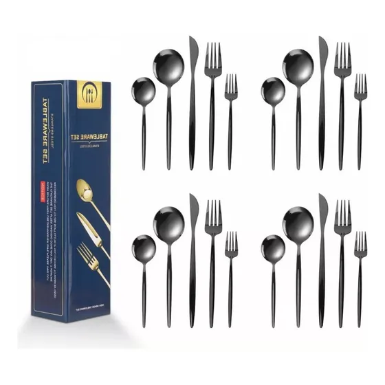 Juego de cubiertos cocina de acero inoxidable 20 piezas