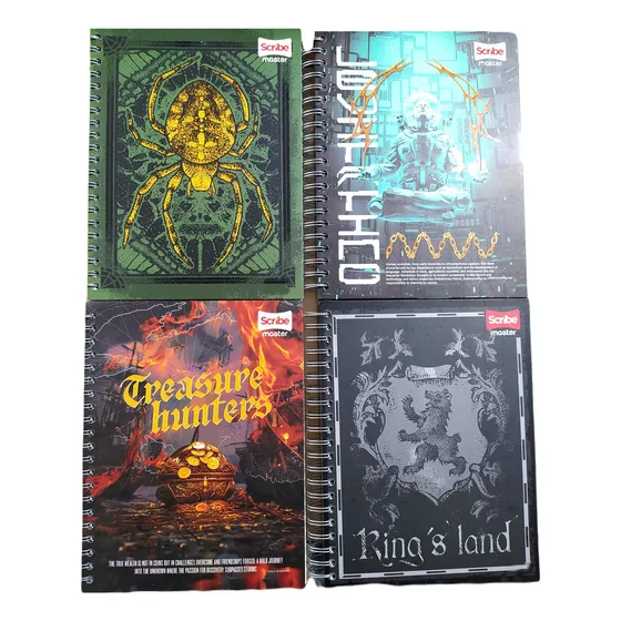Cuaderno 7 Materias Cuadriculado Masculino Master Scribe