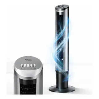 Ventilador De Torre Abanico Sin Aspas Portátil 3 Velocidades 92 Cm 60hz Negro Plástico