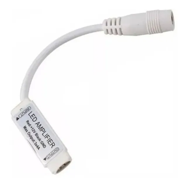 Amplificador Repetidor Fita Led Rgb 5050 Plug P4 E Conector 127/220V