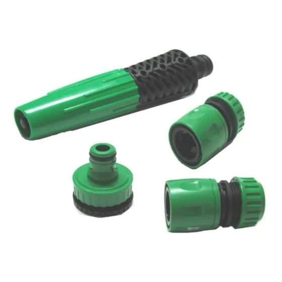 Pluma Pistola De Riego Graduable + 3 Conectores De 1/2