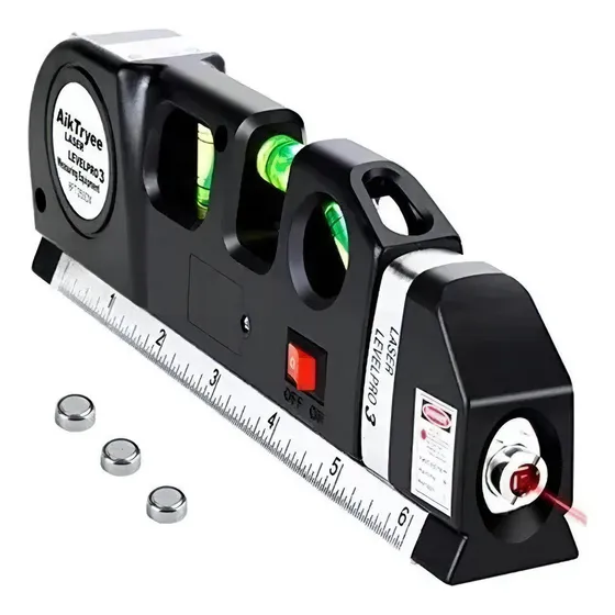 Metro Nivel Laser 3 Burbujas Cinta Métrica Regla Level Pro 3