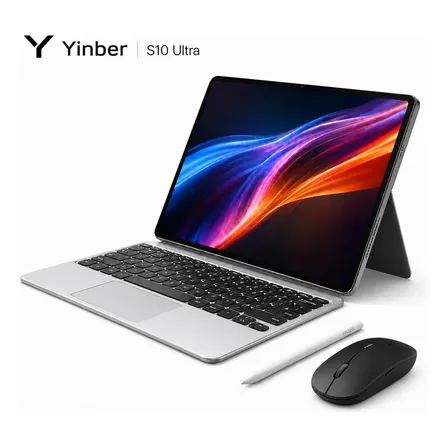 Tablet Tab Kit Yinber S10 Ultra 13.2'' 4K Hd Tela 120Hz Android 16 Ram 16gb 1024gb Wifi 5g Dual Sim Bateria 11600mah 24MP+48MP Com Caneta+teclado Mouse 2 em 1 Pc
