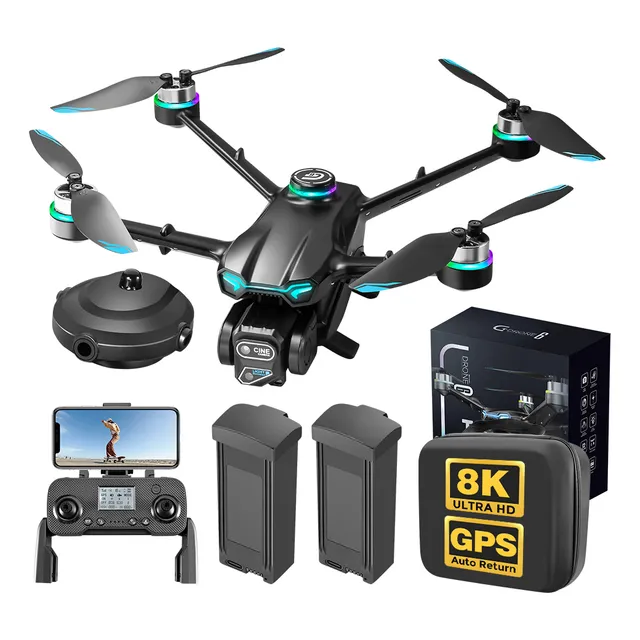 Mini Dron Profesional 8k Cámara Sin Escobillas Gps 2 Bateria Sjrc Drone Drone Profesional Con Motor Brushless Con Evitador De Obstáculos