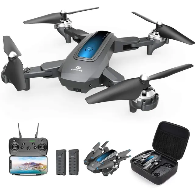 Deerc Drone Con Cámara 720p Fpv Rc Dron 2 Baterías Y Estuche