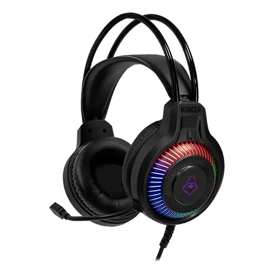 Headset Gamer Mancer Twilight S, Rainbow, Drivers 40mm Preto