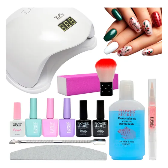 Set Esmaltado Permanente + Lampara 48 Watts Uv/led