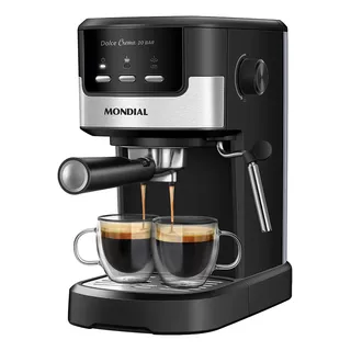 Cafeteira Espresso Dolce Crema 20 Bar Mondial C-20-ec Cor Preto Cafeteira Espresso Dolce Crema 20 Bar Mondial C-20-ec Cor Preto
