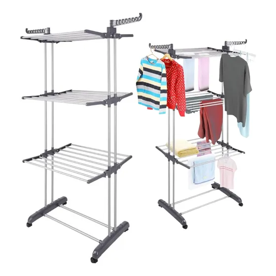Varal De Chão Roupas Vertical Dobrável Grande Articulado