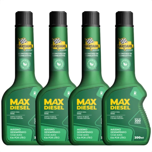 Kit C 4 Unidade Bardahl Aditivo Combustivel Max Diesel 200ml