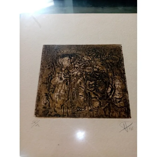 Cuadro Grabado Original 1976 Luisa Palacios Ventagaraje G6