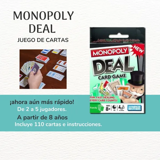 Monopoly Deal Español - Lima Monopolio Distribuidor Oficial