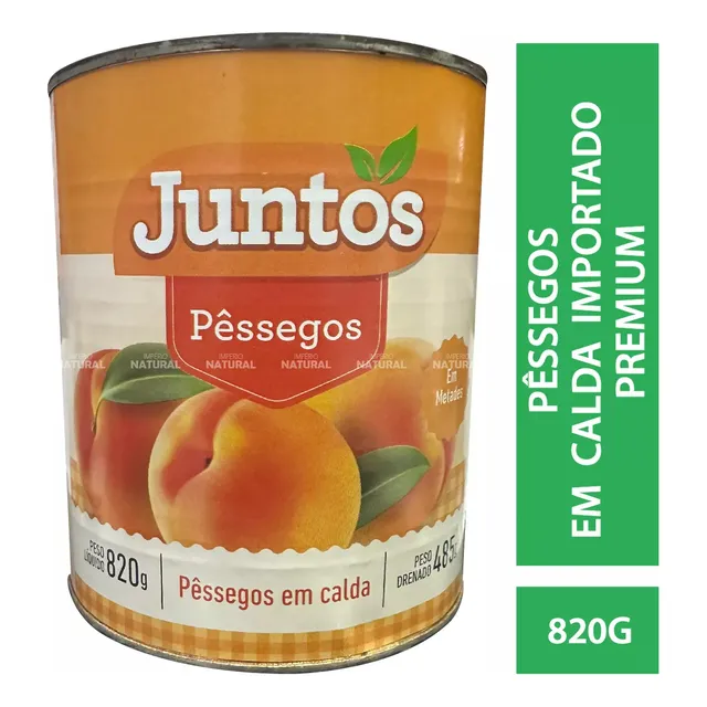 Pêssego Em Calda Importado Lata 820g Inteiro