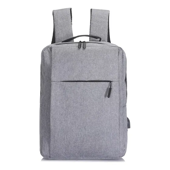 Mochila Ejecutiva Porta Notebook Viaje Oficina Trabajo Color Gris Diseño De La Tela Liso