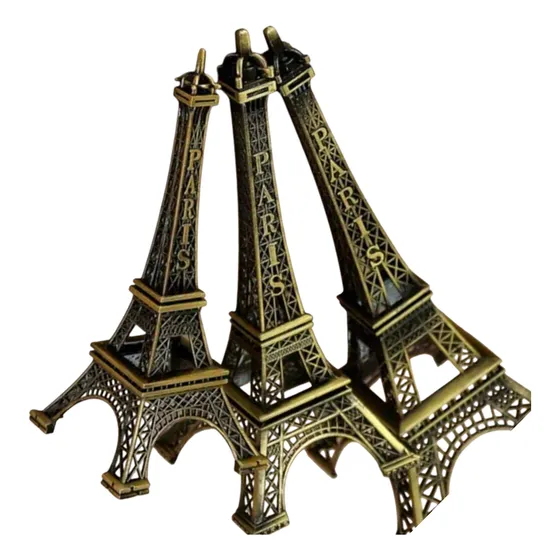 Torre Eiffel Adorno Decoracion 13cm Metal Bronce