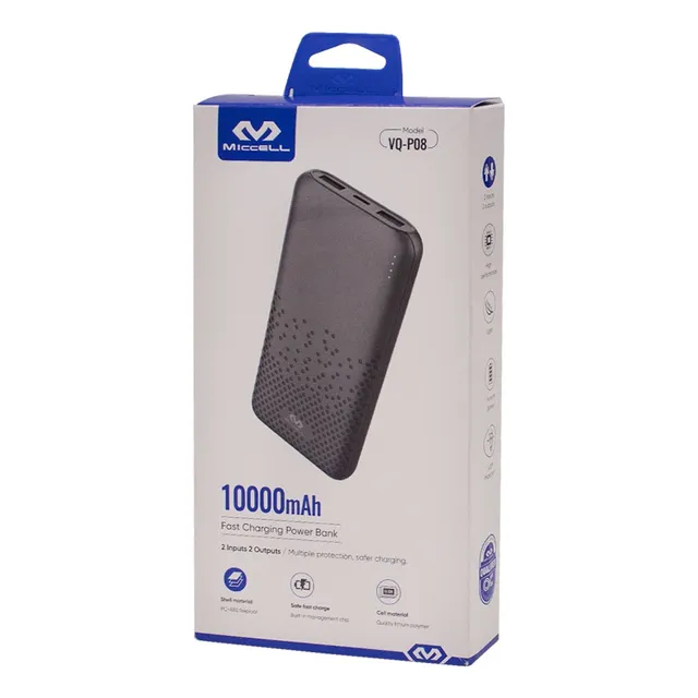 Power Bank 10000mah 2 Puertos Usb 1 Puerto Usb C