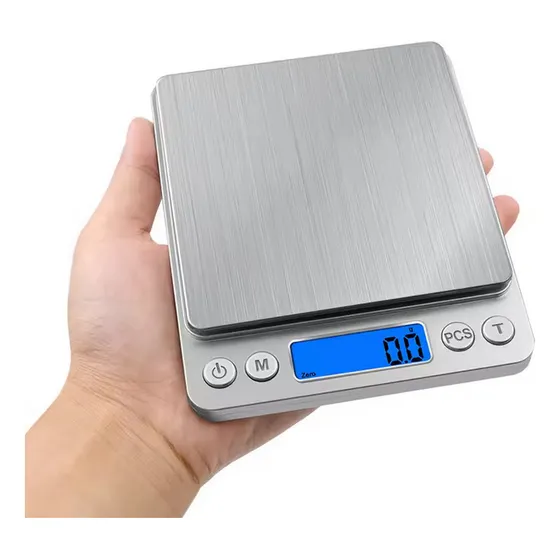 Mini Balanza Gramera Recargable Usb 3000 G Bandeja Acrílica