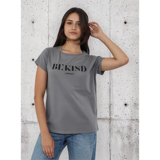 Remera Onyx Algodon Estampada Be Kind Mujer