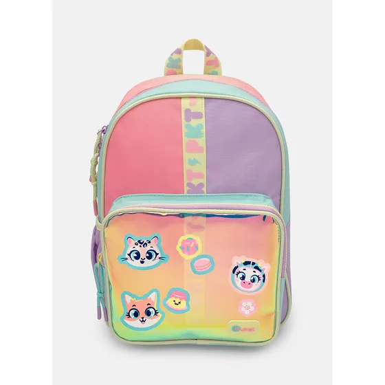 Mochila Pequena De Costas Color Block Puket