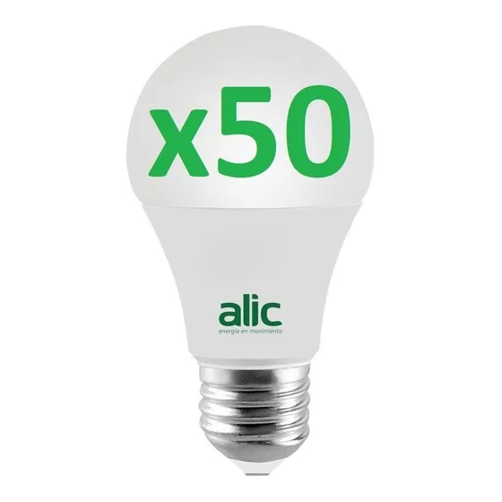 Pack X50 Lampara Led 7w Luz Fria Calida Foco E27 Mayorista