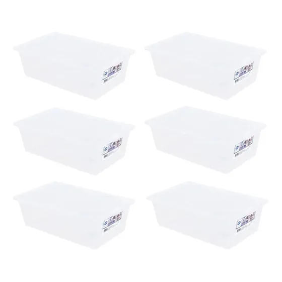 Pack 6 Cajas Organizadora 6 Litros 34x21x11cm Mybox | Wenco