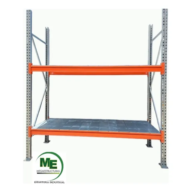 Estante Industrial Dos Niveles Capacidad Nivel 800 Kilos