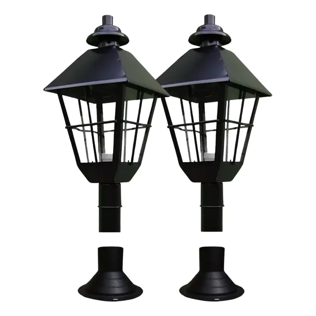 Pack X 2 Farol Jardin Pilar Incluye Base Pilar + Led 10w 830