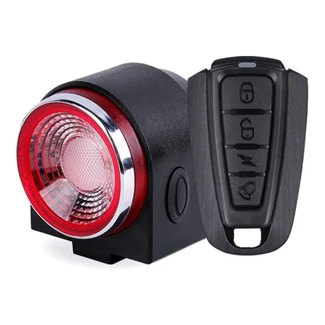 Luz Trasera Inteligente Con Alarma Antirrobo Para Bicicleta