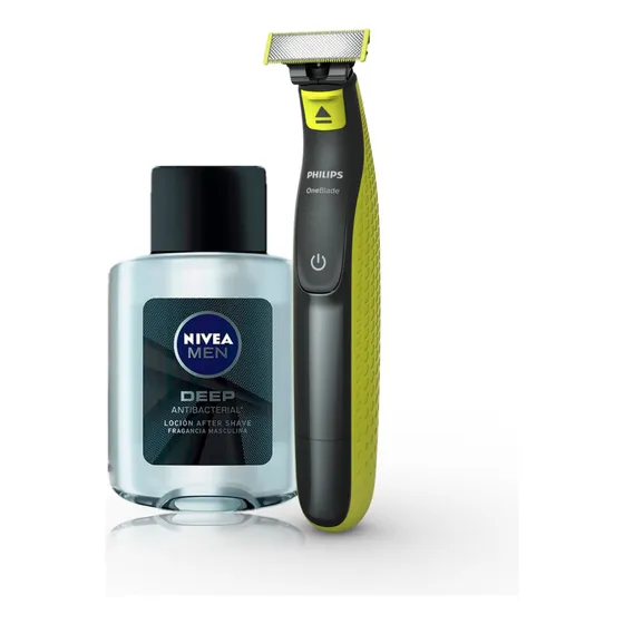 Afeitadora Philips Oneblade Qp2724 + After Shave Nivea Men